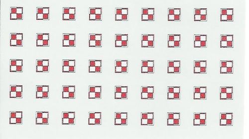 Polish Insignia, Red and white square pattern, medium