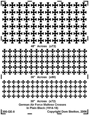 Maltese Crosses (Plain Black) WW I