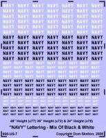 Navy Lettering